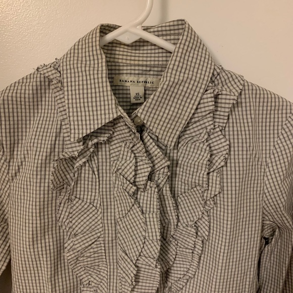 Banana Republic Ruffle Button Down Shirt - Picture 2 of 4
